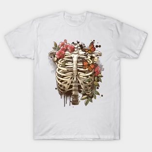 Spring skeleton watercolor T-Shirt